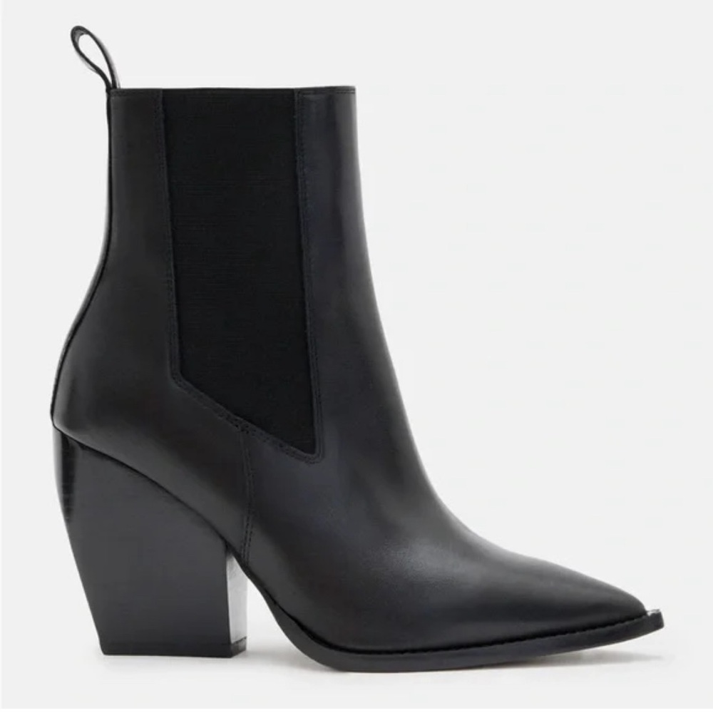 All Saints Ria black Chelsea ankle boot 41=11